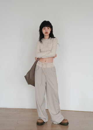 color wide pants