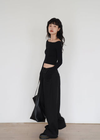 color wide pants