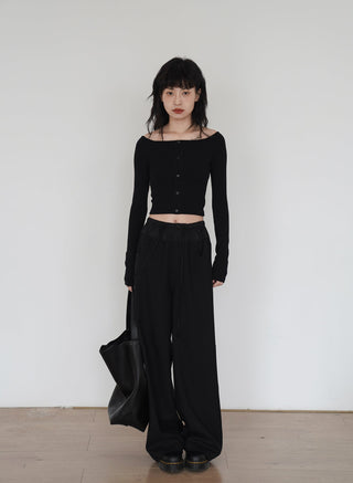 color wide pants