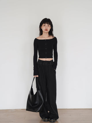 color wide pants