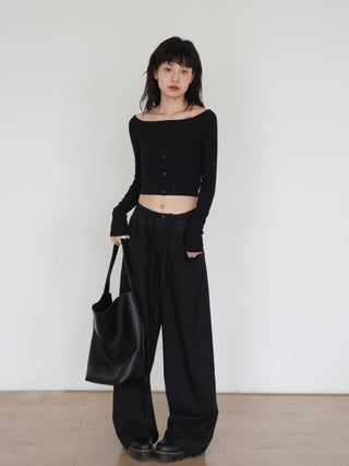 color wide pants