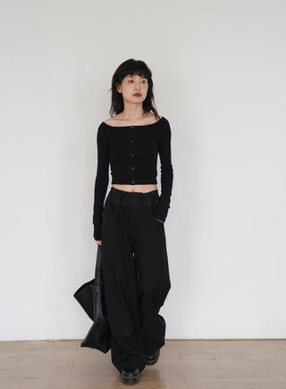 color wide pants