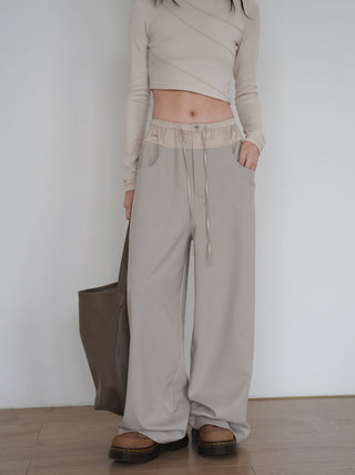 color wide pants
