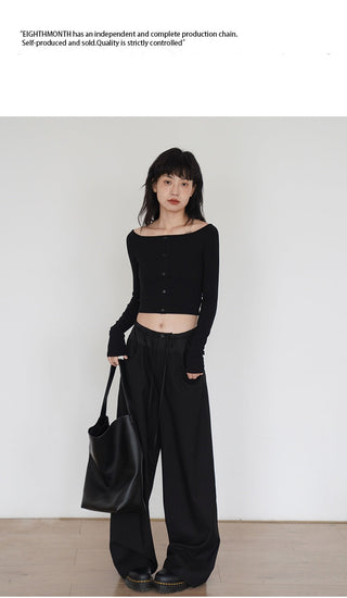 color wide pants