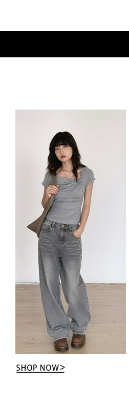 washed wide jeans