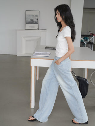 light blue jeans
