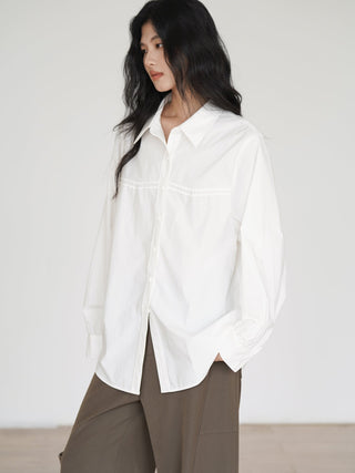 white loose shirt