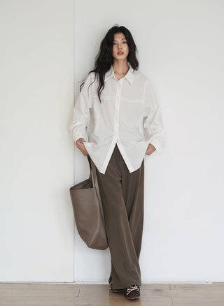 white loose shirt