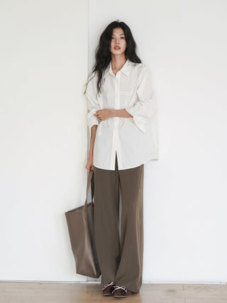 white loose shirt