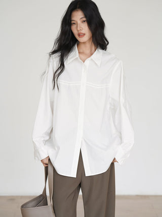 white loose shirt