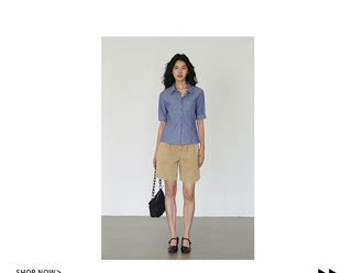 blue striped shirt