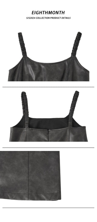 PU leather dress
