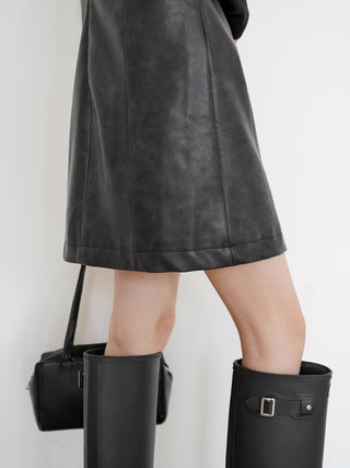 PU leather dress