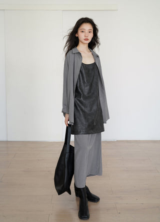 PU leather dress