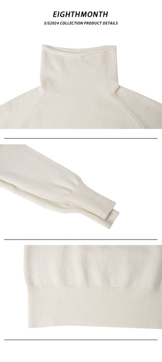 high collar sweater