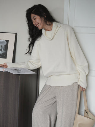 high collar sweater