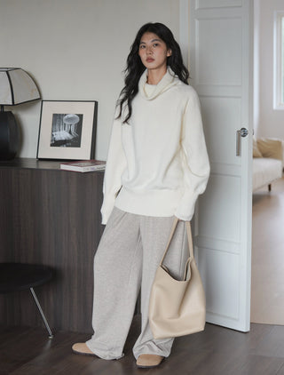 high collar sweater