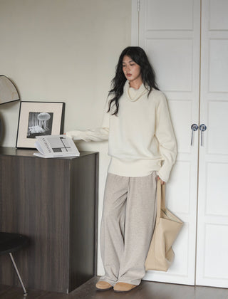 high collar sweater