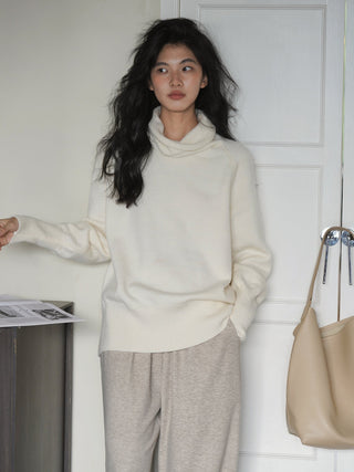 high collar sweater