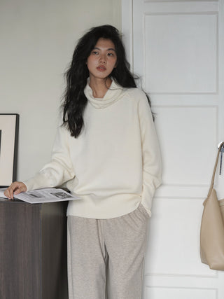 high collar sweater