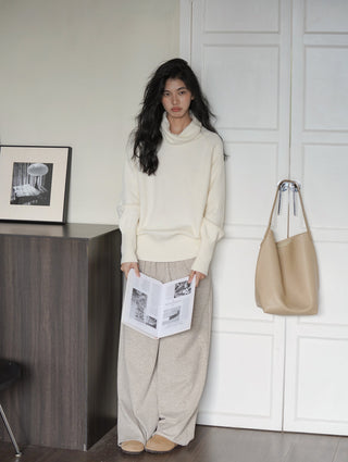 high collar sweater