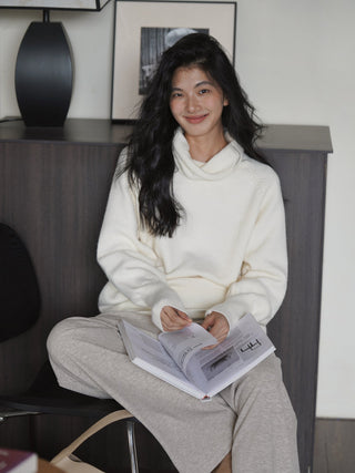 high collar sweater