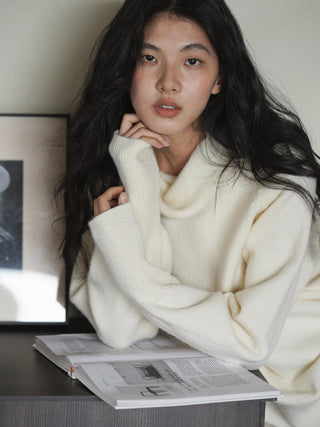high collar sweater