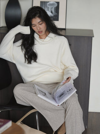 high collar sweater