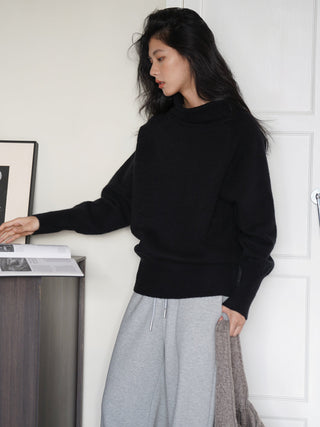 high collar sweater