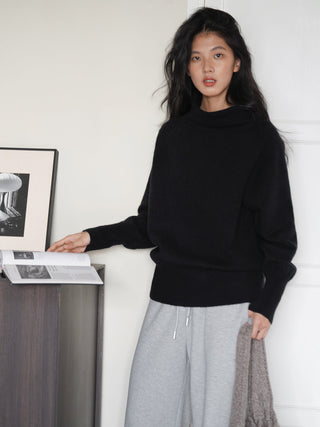 high collar sweater