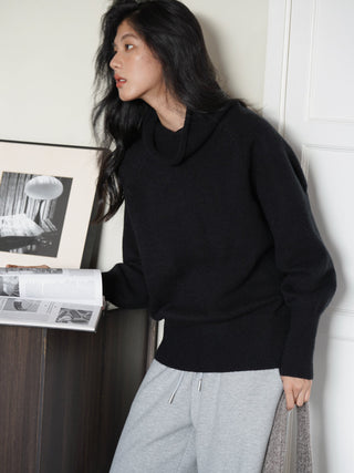 high collar sweater