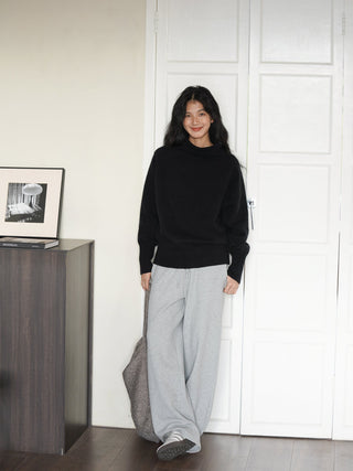 high collar sweater