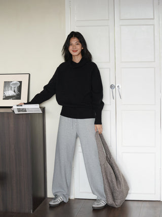 high collar sweater