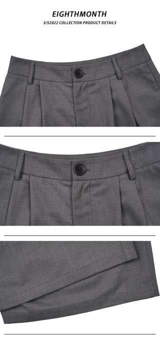 gray suit shorts