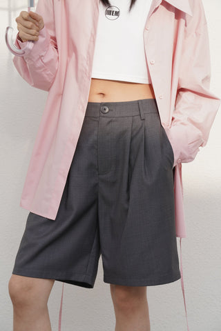 gray suit shorts