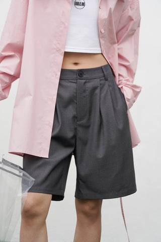 gray suit shorts