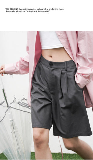 gray suit shorts