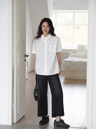washed cropped jeans