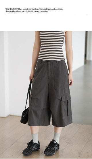 gray cropped overalls