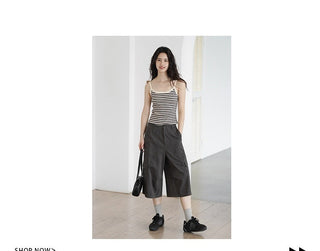 gray cropped overalls