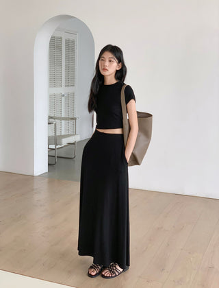 black skirt suit