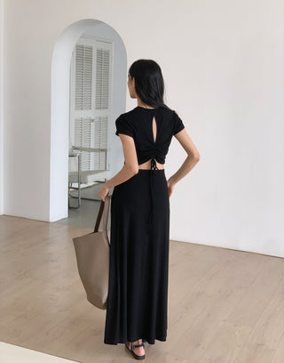 black skirt suit