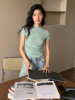 ruffle crew top