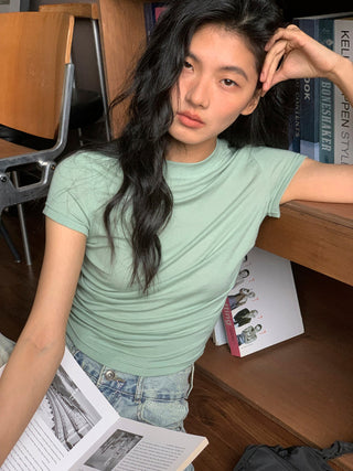 ruffle crew top