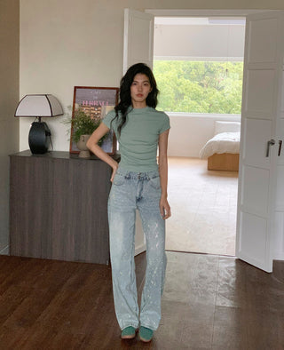 ruffle crew top