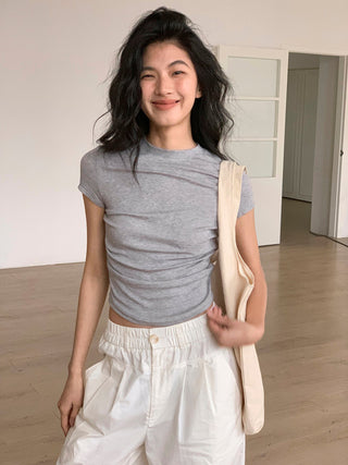 ruffle crew top