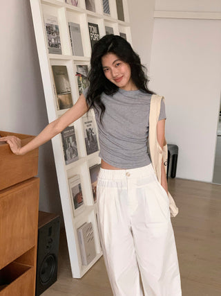 ruffle crew top