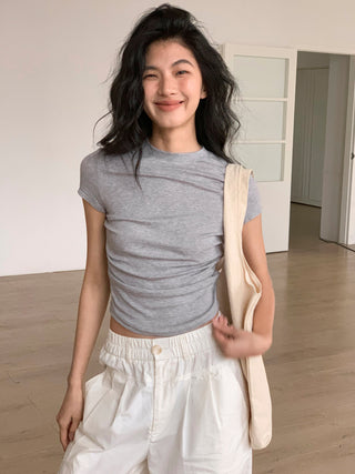 ruffle crew top