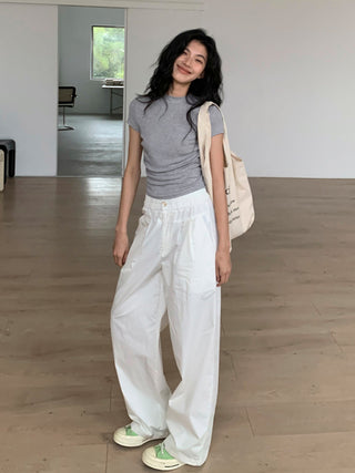 ruffle crew top