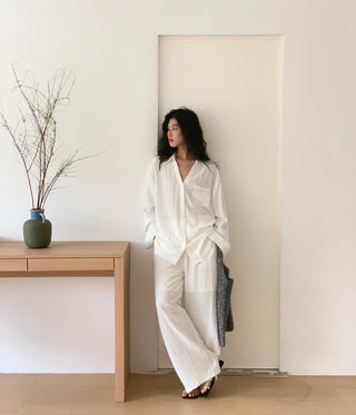 white pants set
